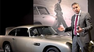 The original Aston Martin DB5 used in Goldfinger